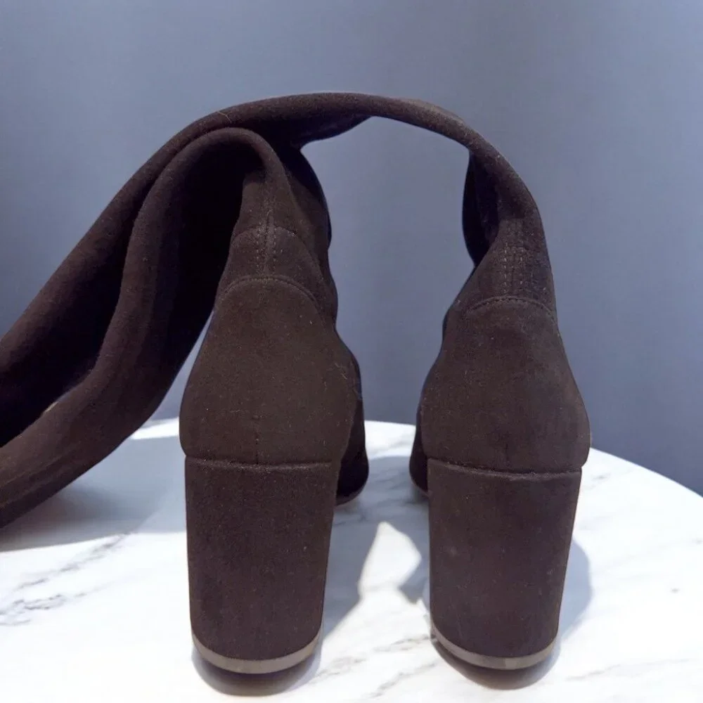 NIB Stuart Weitzman Landmark Over-the-Knee Black Suede Boots